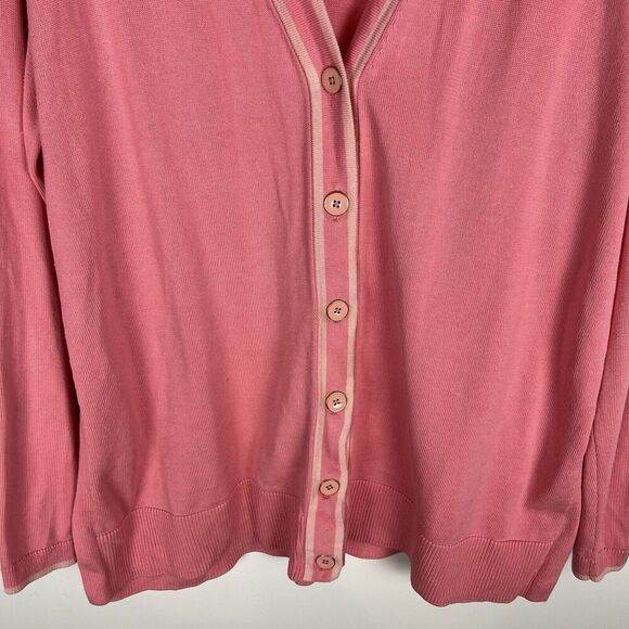 Talbots Pink Vneck Cardigan Grandpa Sweater XL​ - Picture 5 of 7